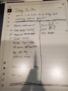daily to-do list