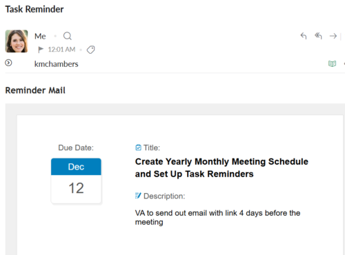 email reminder