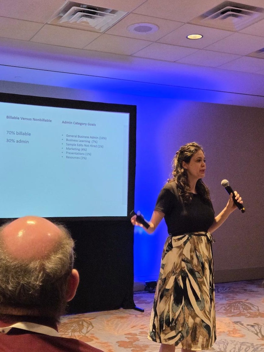 Katie Chambers presenting at conference